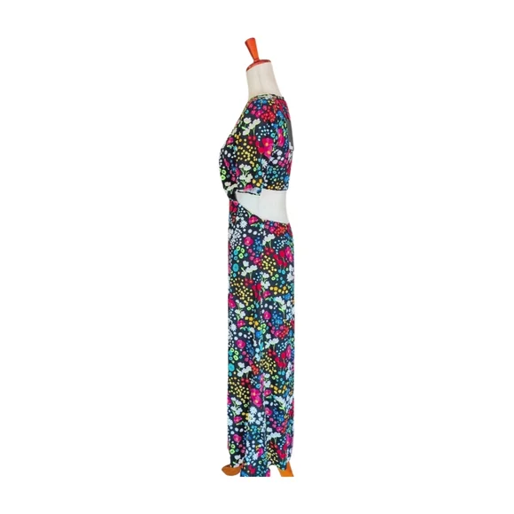 NWT The Kooples Floral Cutout Maxi Dress In Joyful Flower Size 1/US4 - Picture 8 of 14